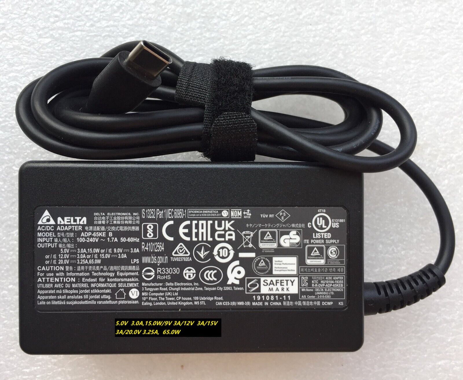 *Brand NEW*ADP-65KE B Original Delta 65W AC Adapter for Acer Swift Go 14 SFG14-71-52TV Laptop Power - Click Image to Close